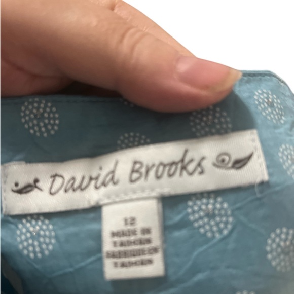 A David Brooks blue and white skirt in size 12 - Picture 4 of 8